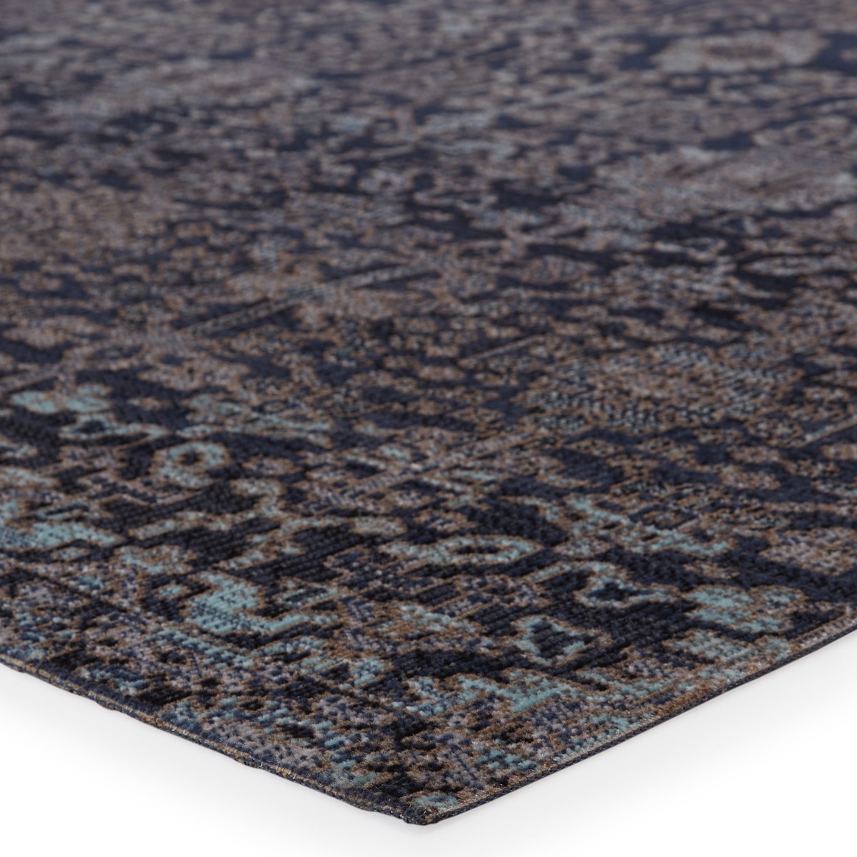 Bespoke Weave Indoor/Outdoor Blue/Gray Runner Rug