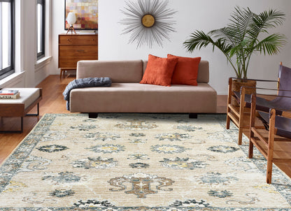 Whispering Sands Oriental - Machine Washable Area Rug