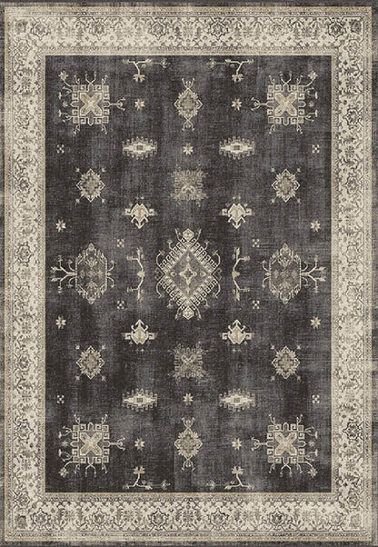 Mocha Elegance - Machine Washable Area Rug