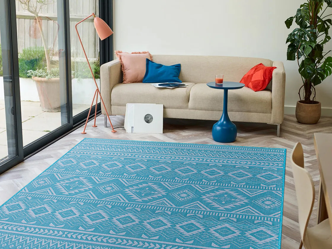 Aqua Breeze - Machine-Washable Indoor/Outdoor Rug