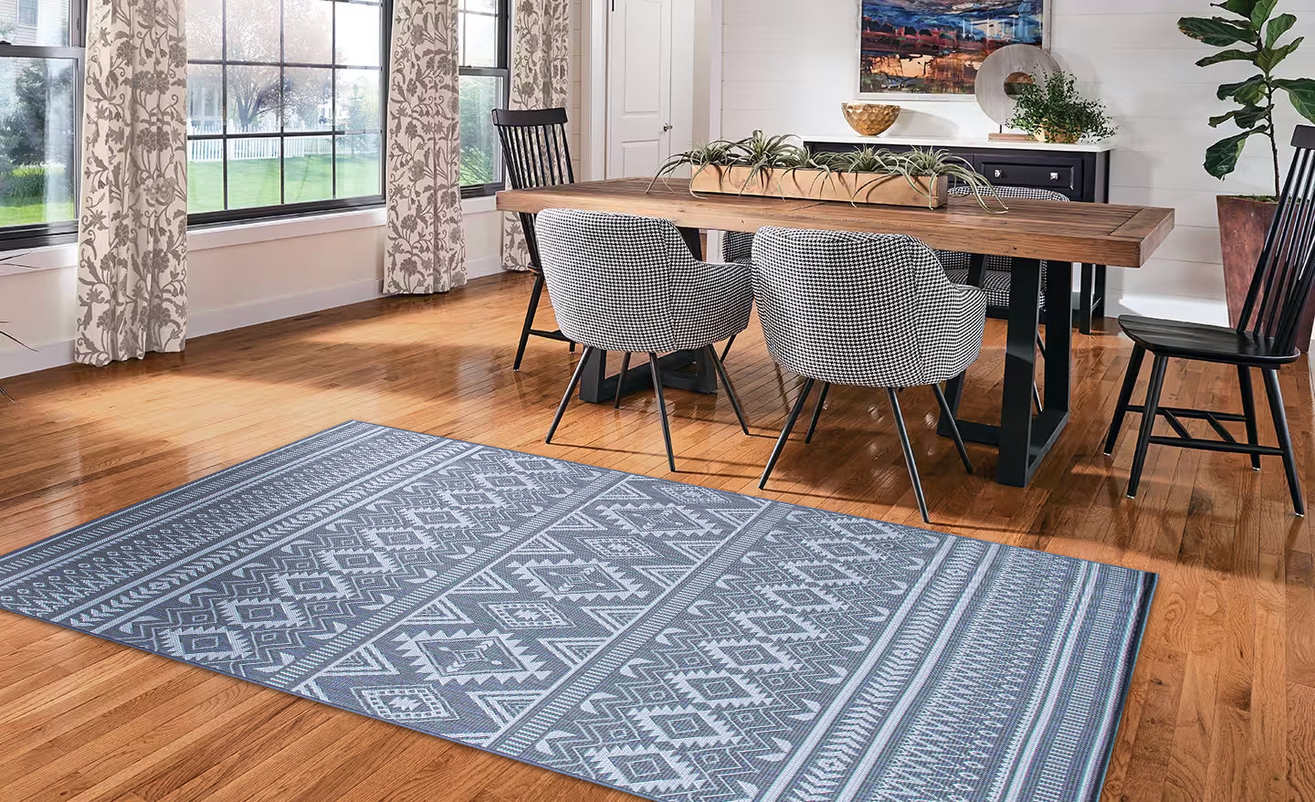 Misty Morning - Machine-Washable Indoor/Outdoor Rug