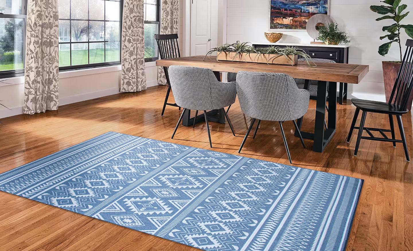 Ocean Depths - Machine-Washable Indoor/Outdoor Rug