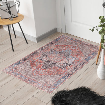 Red Luxe - Machine Washable Area Rug