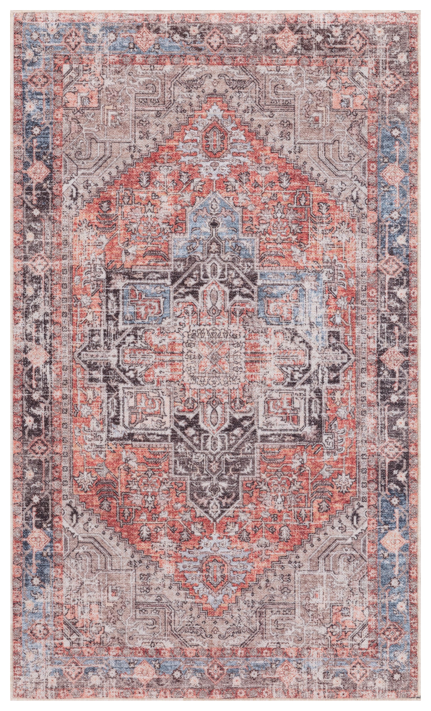 Red Luxe - Machine Washable Area Rug