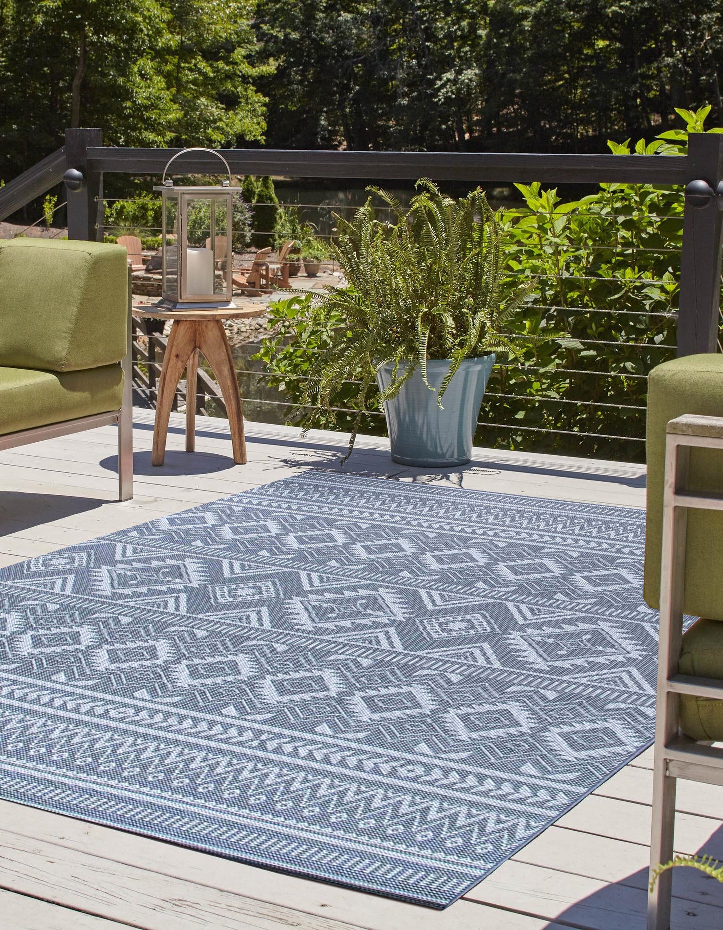 Misty Morning - Machine-Washable Indoor/Outdoor Rug