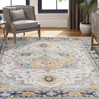 Celestial Spice Oriental - Machine Washable Area Rug