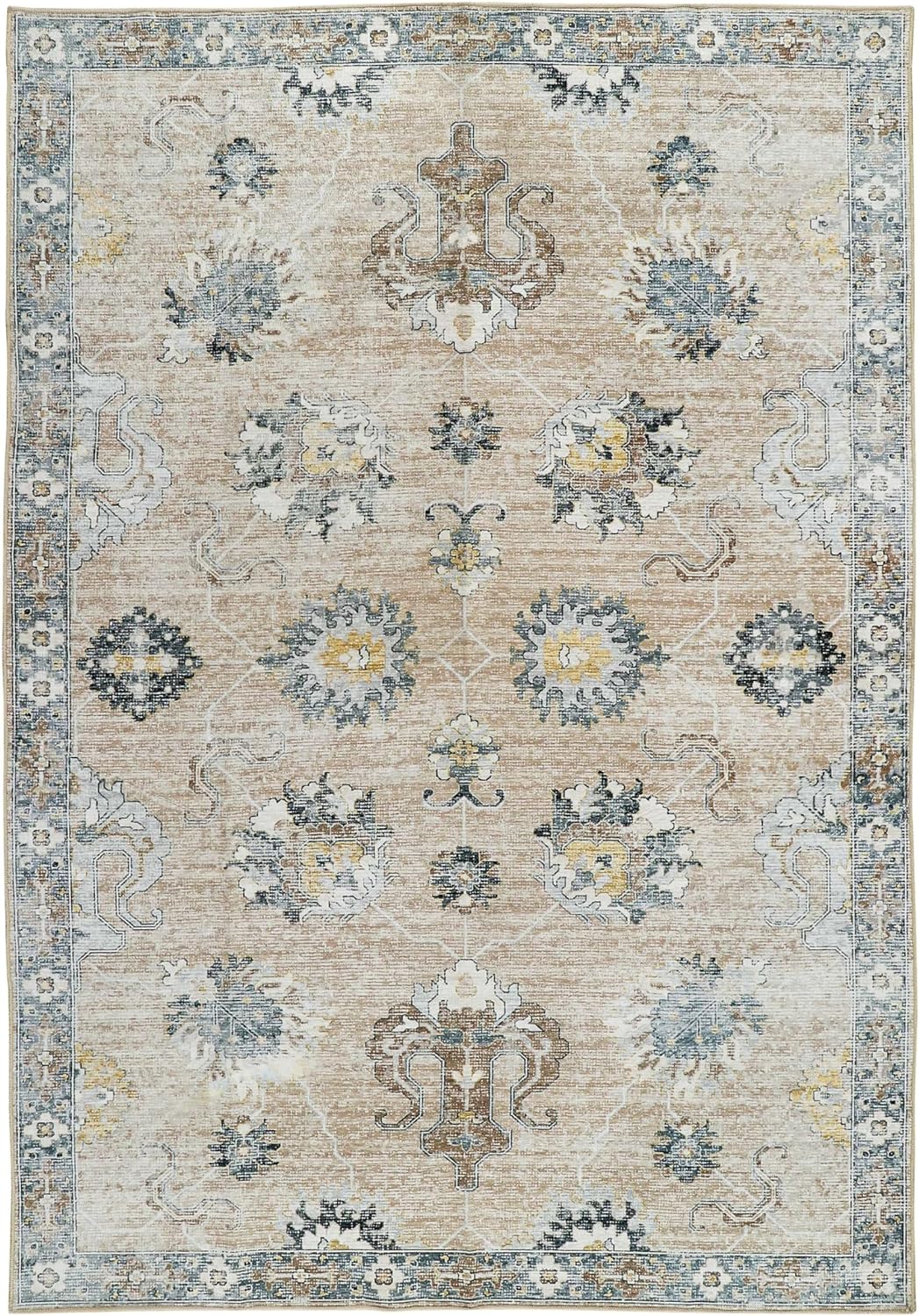 Whispering Sands Oriental - Machine Washable Area Rug