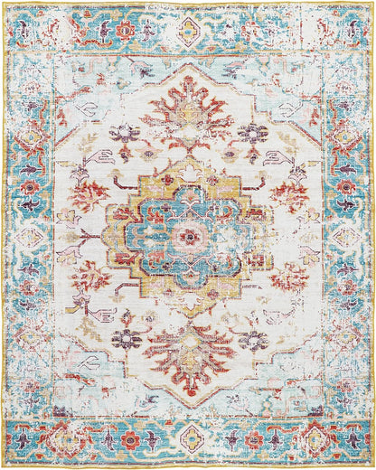 Rustic Tranquility Oriental - Machine Washable Area Rug