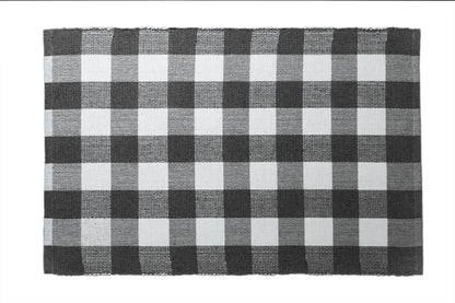 Plaid Cabin Charm - Machine Washable Area Rug