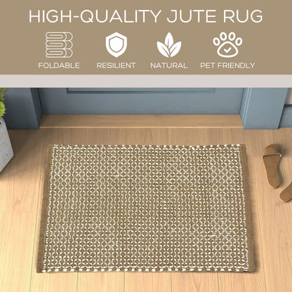 Rustic Weave - Hand-Braided Jute Rug Farmhouse & Boho Aesthetic