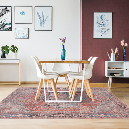 Red Luxe - Machine Washable Area Rug