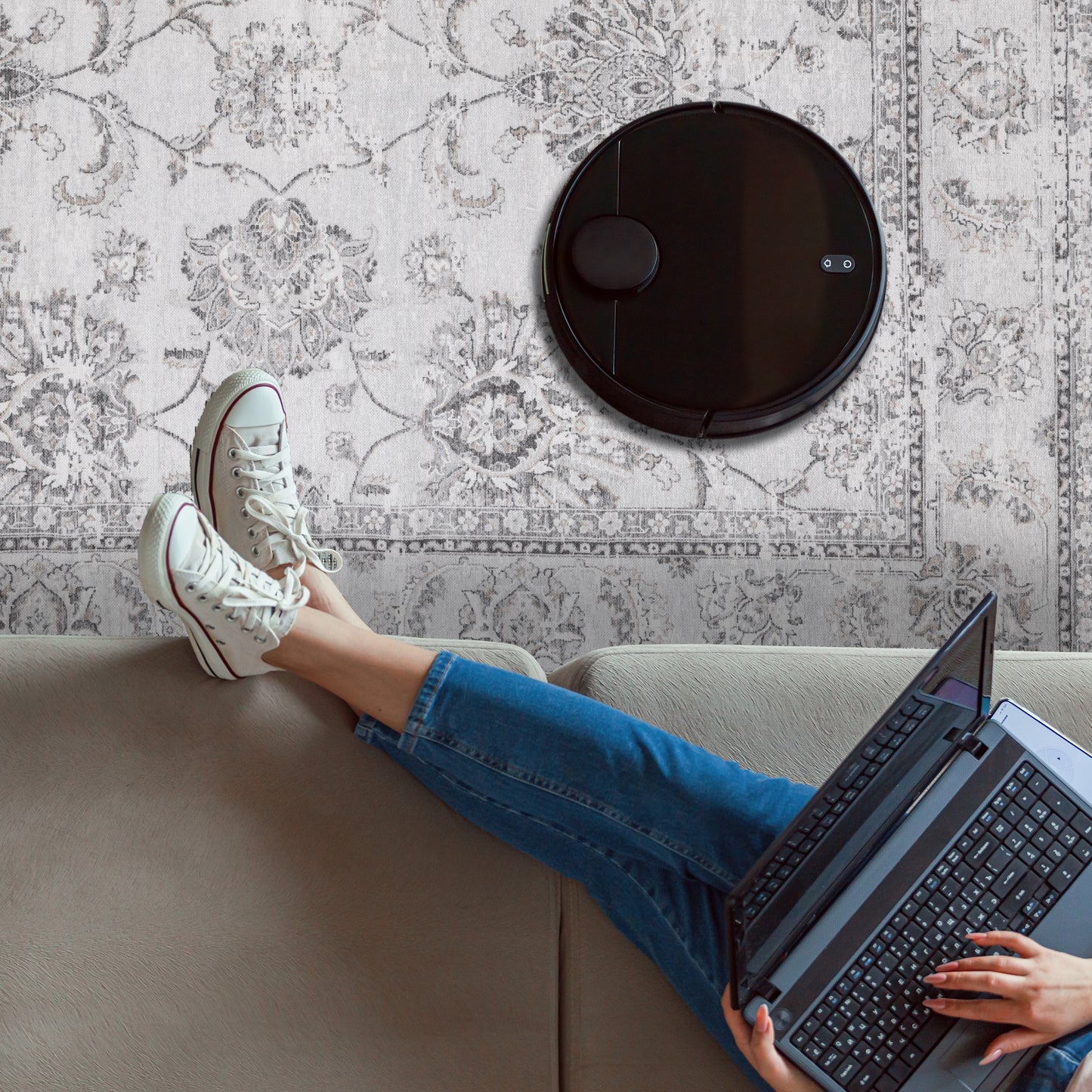 Aethereal Bloom - Machine Washable Area Rug