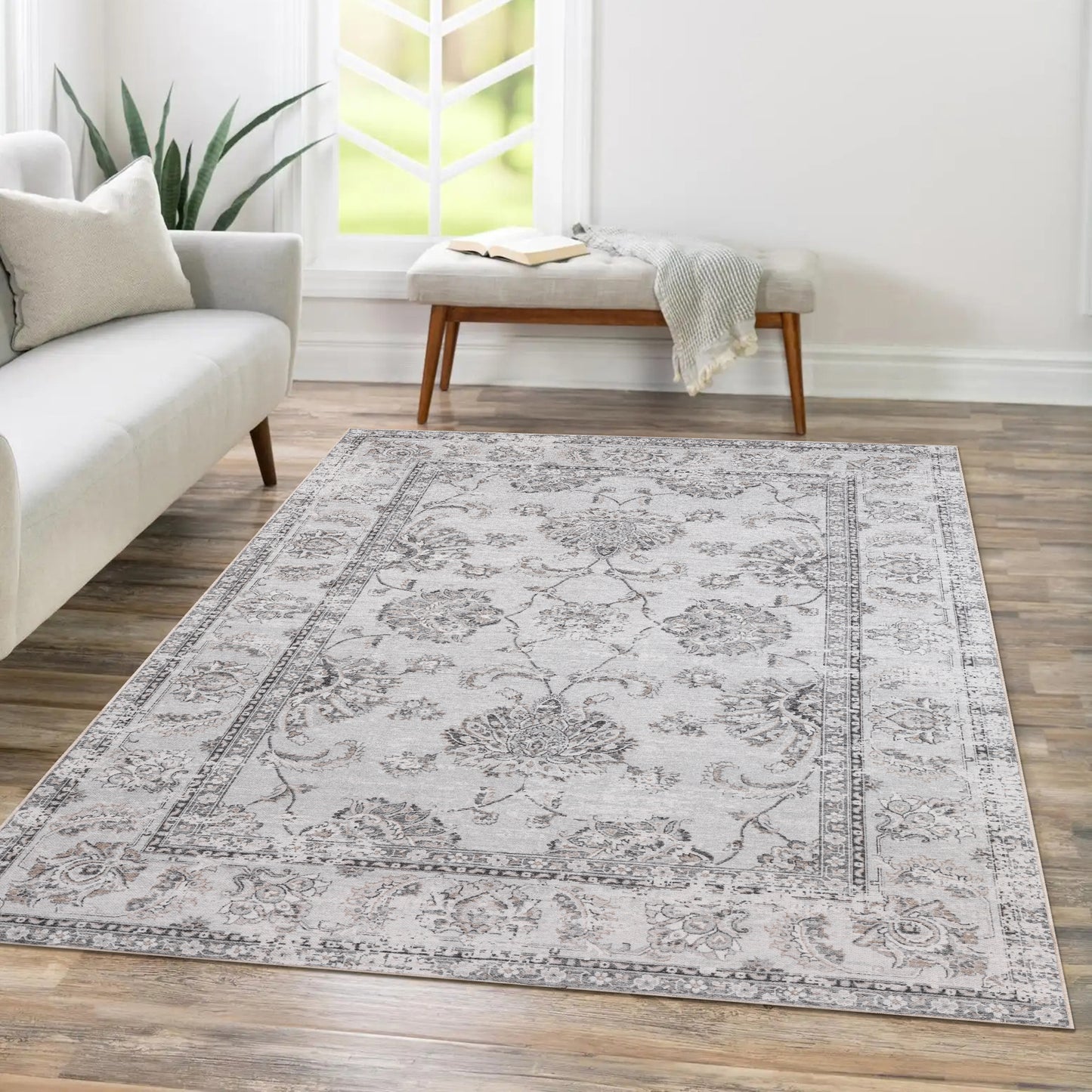 Aethereal Bloom - Machine Washable Area Rug