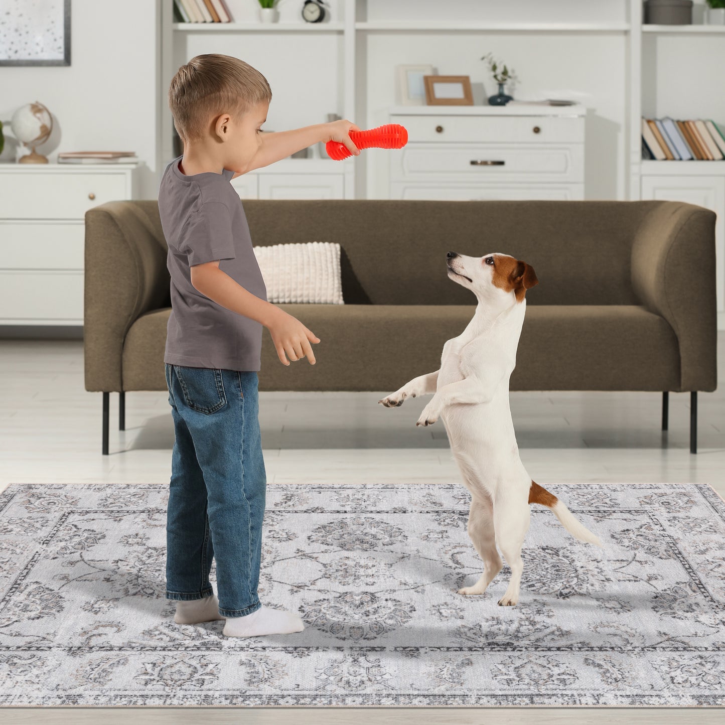 Aethereal Bloom - Machine Washable Area Rug