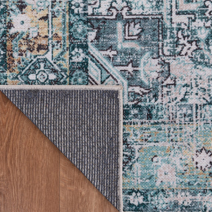 Teal Majesty - Machine Washable Area Rug