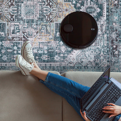 Teal Majesty - Machine Washable Area Rug