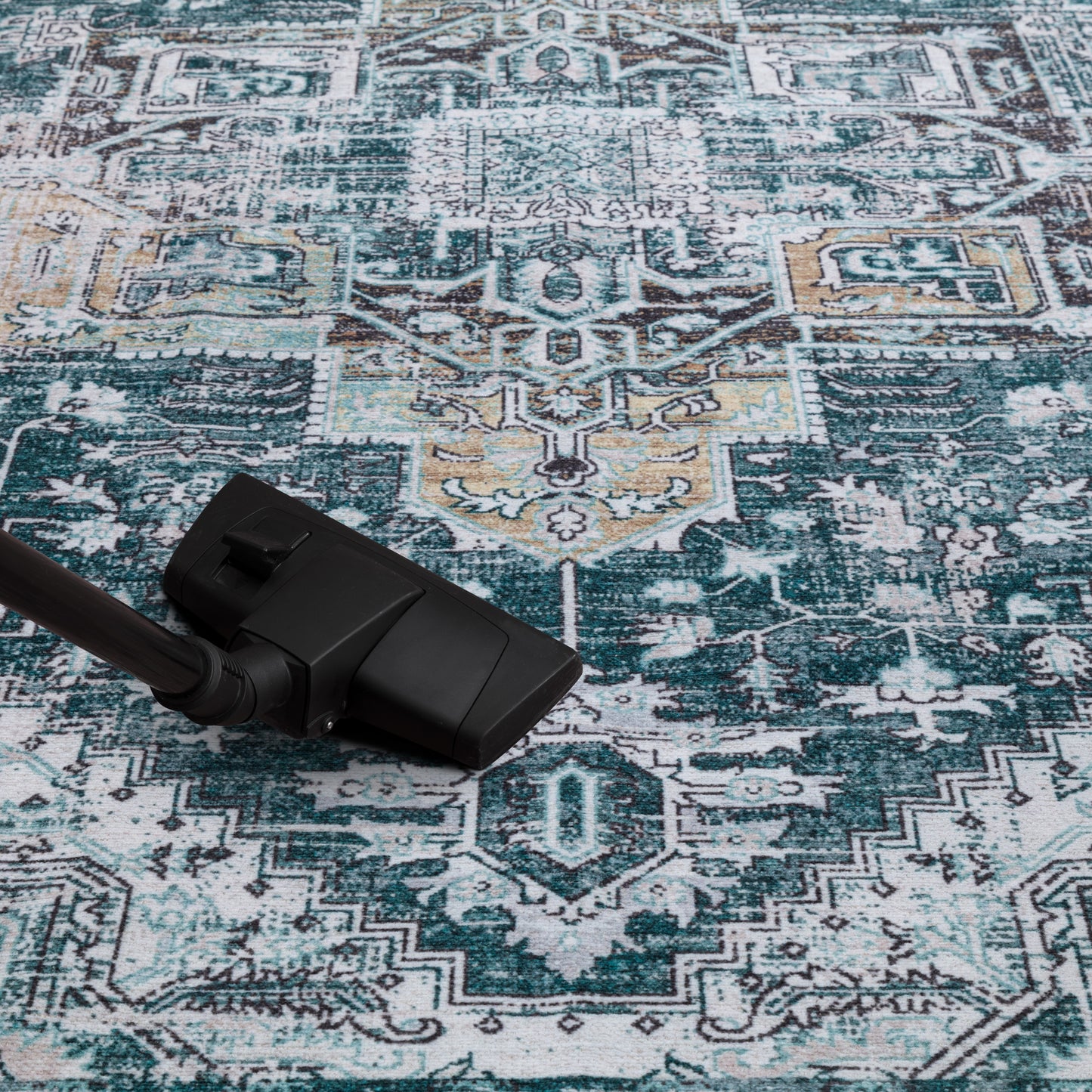 Teal Majesty - Machine Washable Area Rug