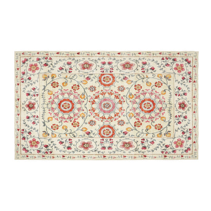 Scarlet Blossom - Machine Washable Area Rug