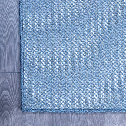 Coastal Blue - Machine-Washable Indoor/Outdoor Rug