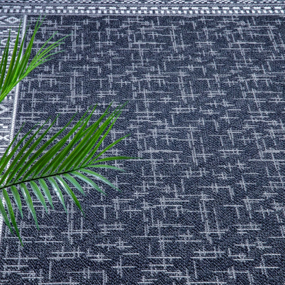 Slate Serenity - Machine-Washable Indoor/Outdoor Rug