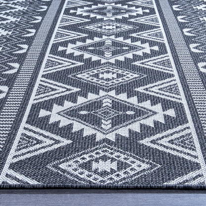 Charcoal Frost - Machine-Washable Indoor/Outdoor Rug