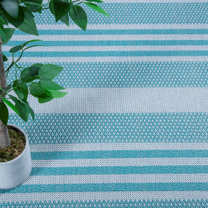 Aqua Serenity - Machine-Washable Indoor/Outdoor Rug