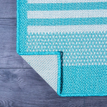 Aqua Serenity - Machine-Washable Indoor/Outdoor Rug