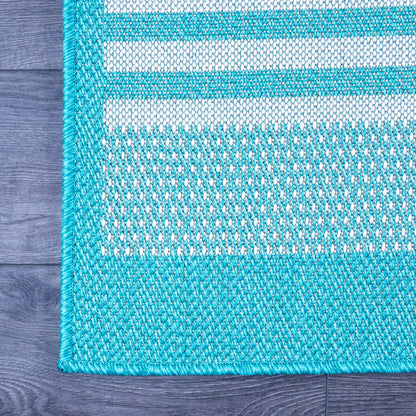 Aqua Serenity - Machine-Washable Indoor/Outdoor Rug