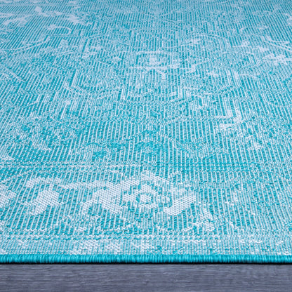 Turquoise Tide - Machine-Washable Indoor/Outdoor Rug