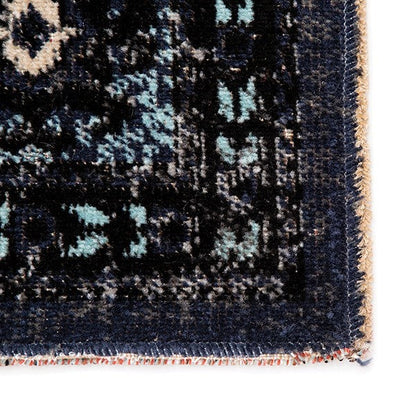 Midnight Textile Indoor/Outdoor Blue/Gray Runner Rug