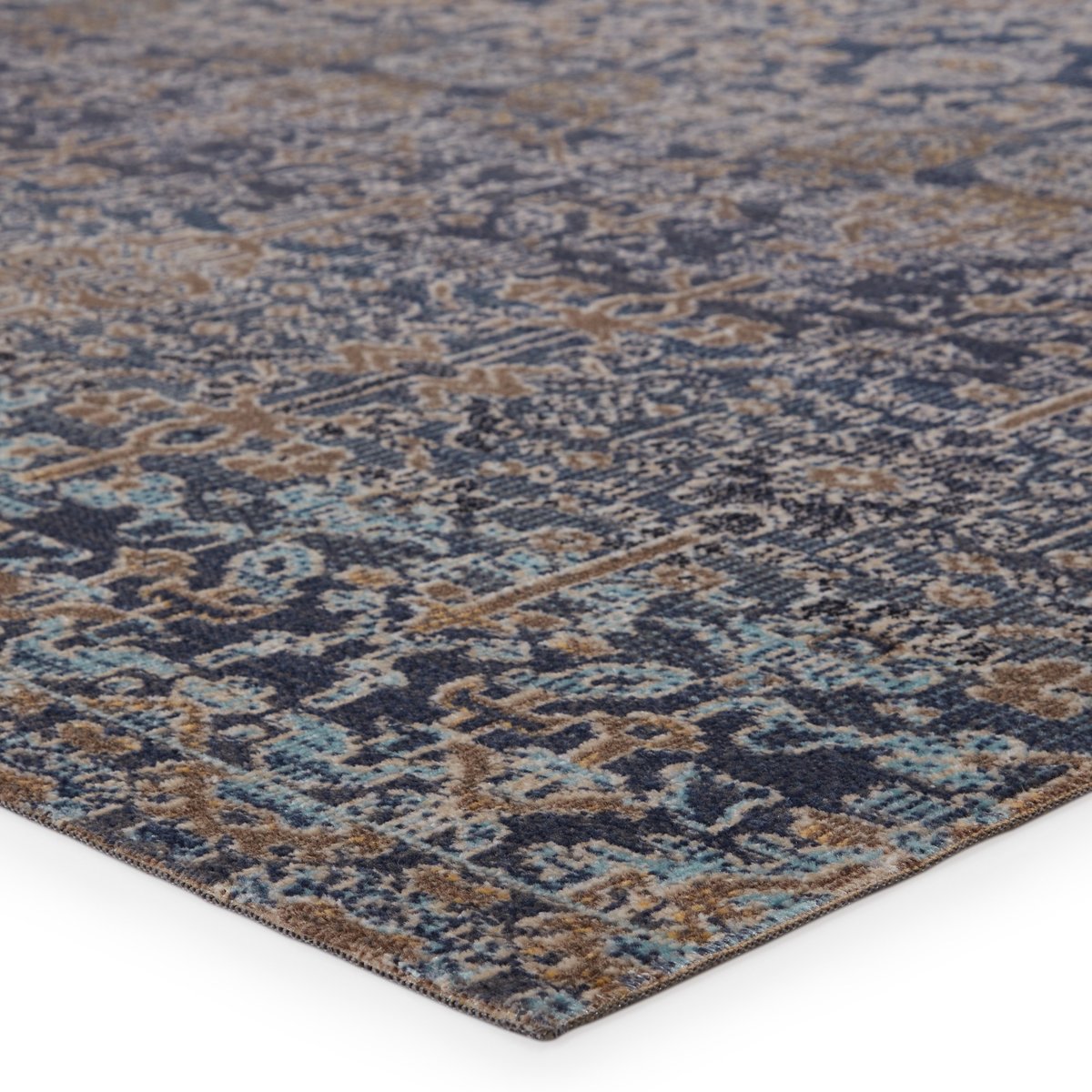 Regal Weave Indoor/Outdoor Blue/Gray Runner Rug