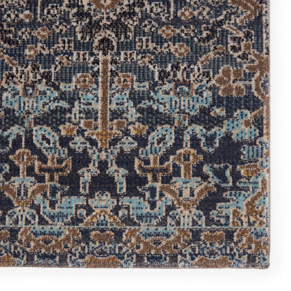 Regal Weave Indoor/Outdoor Blue/Gray Runner Rug