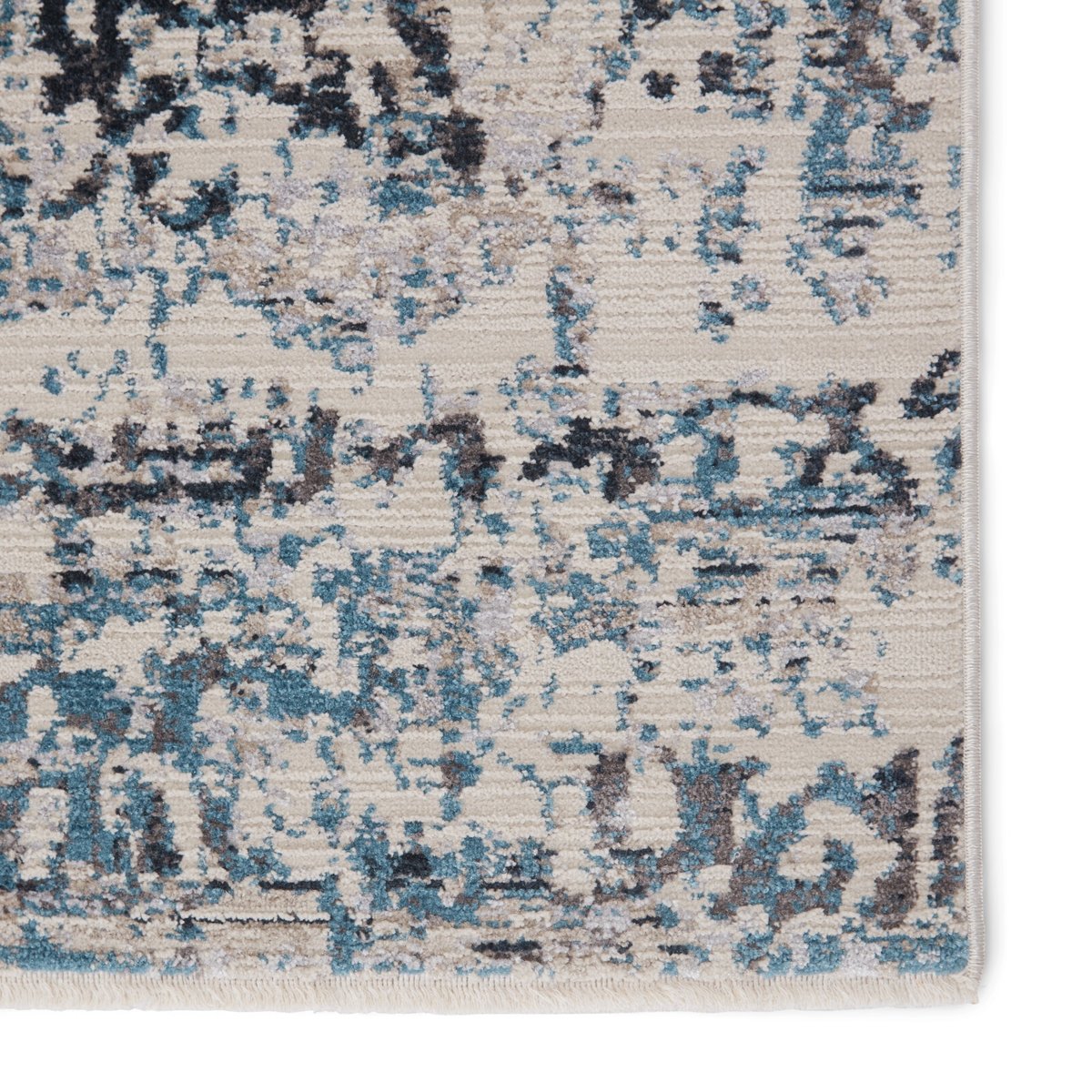 Nouveau Fiber Indoor/Outdoor Blue/Gray Runner Rug