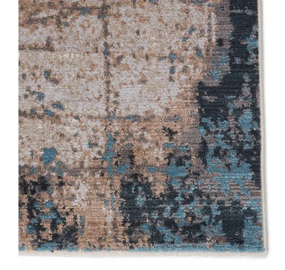 Frosted Wash Indoor/Outdoor Blue/Gray Runner Rug