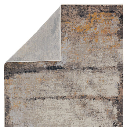 Rusted Abstract Indoor/Outdoor Brown/Gray Runner Rug