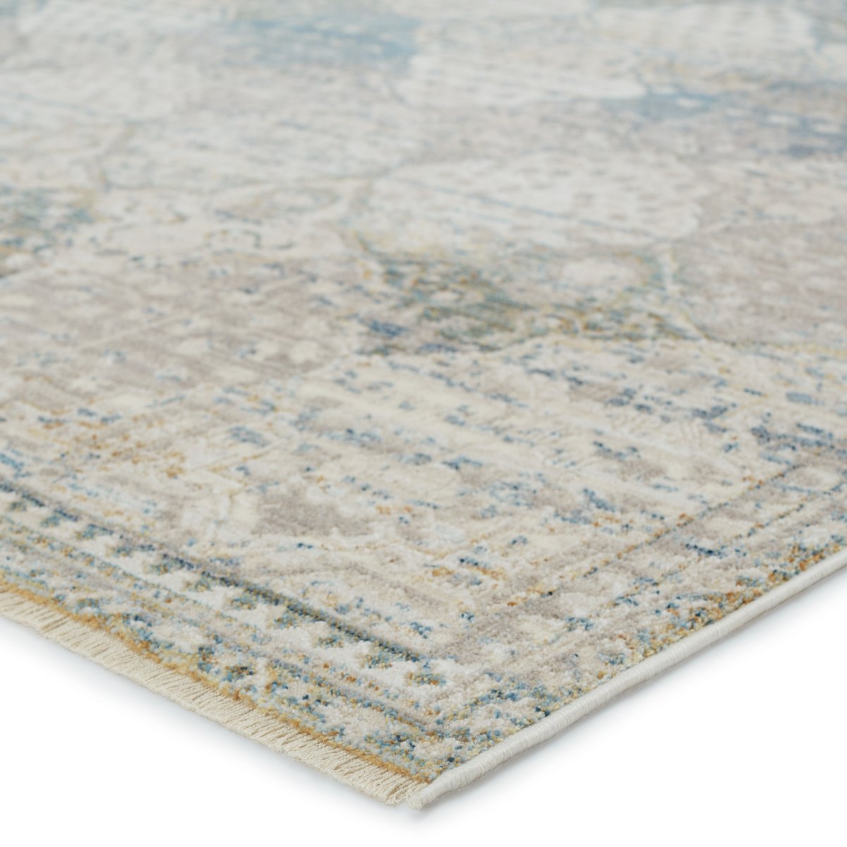 Dazzling Dunes Indoor/Outdoor Blue/Beige Runner Rug