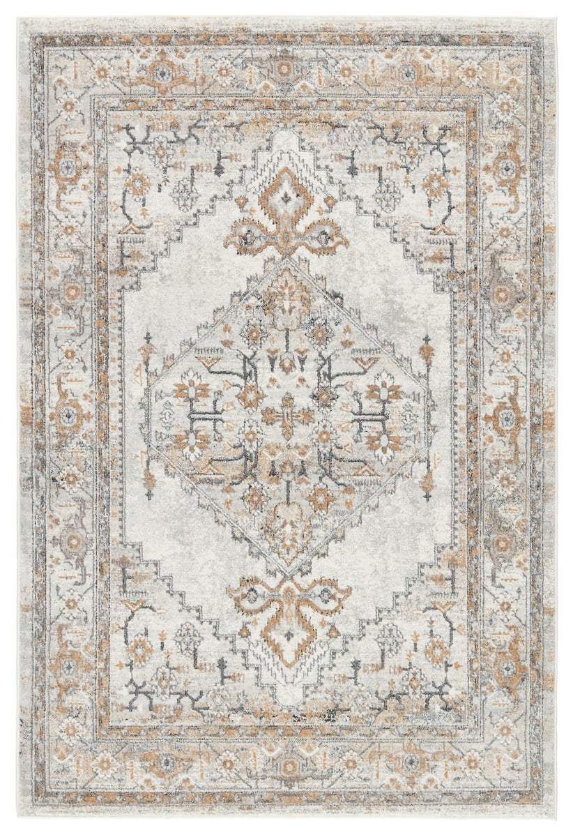 Classique Château Indoor/Outdoor Gray/Beige Runner Rug