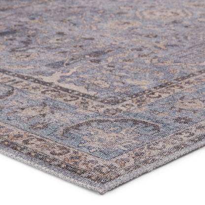 Serene Blue Medallion - Machine Washable Area Rug