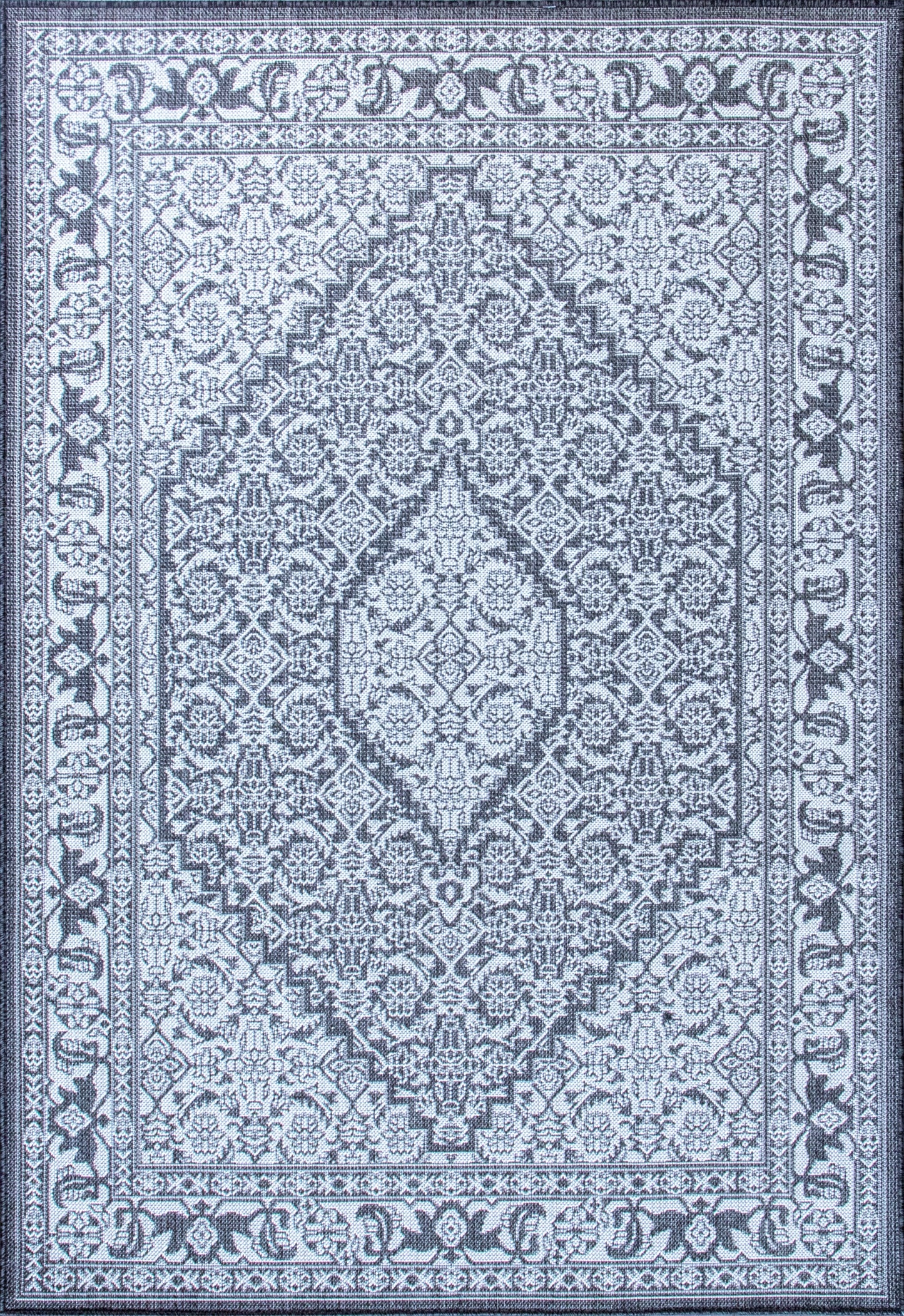 Shadow Whisper - Machine-Washable Indoor/Outdoor Rug