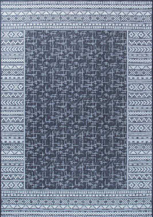 Slate Serenity - Machine-Washable Indoor/Outdoor Rug