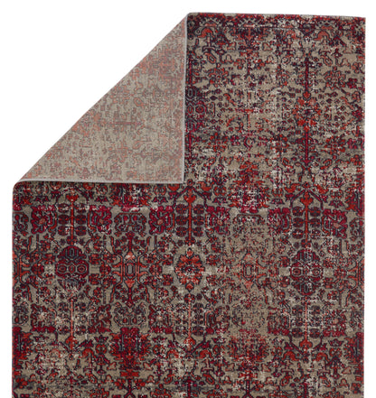 Garden Serenity Indoor/ Outdoor Trellis Red/ Gray Area Rug