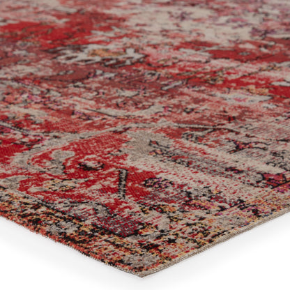 Sunrise Harmony Indoor/ Outdoor Oriental Red/Gray/Beige Area Rug