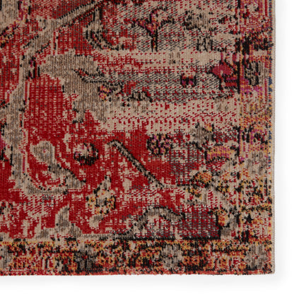 Sunrise Harmony Indoor/ Outdoor Oriental Red/Gray/Beige Area Rug