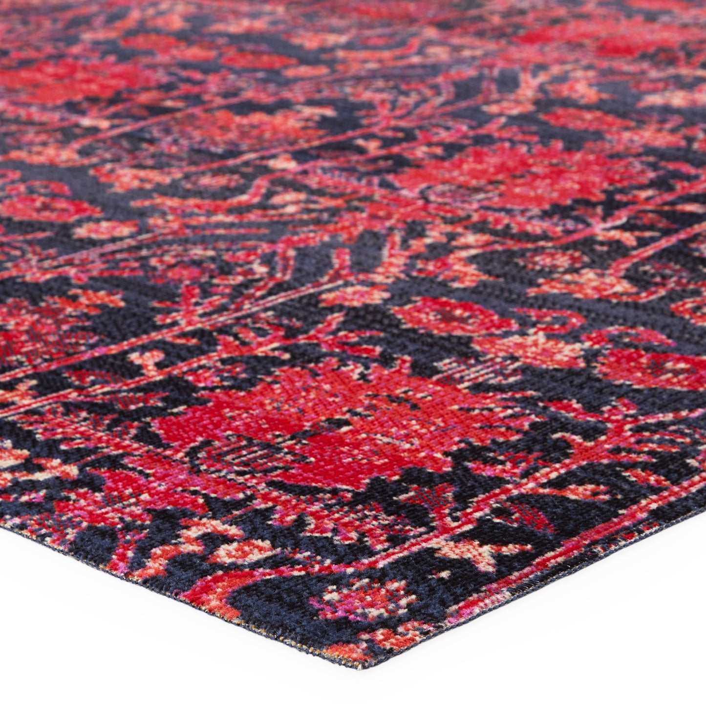 Tranquility Radiance Indoor/ Outdoor Trellis Red/ Blue Area Rug