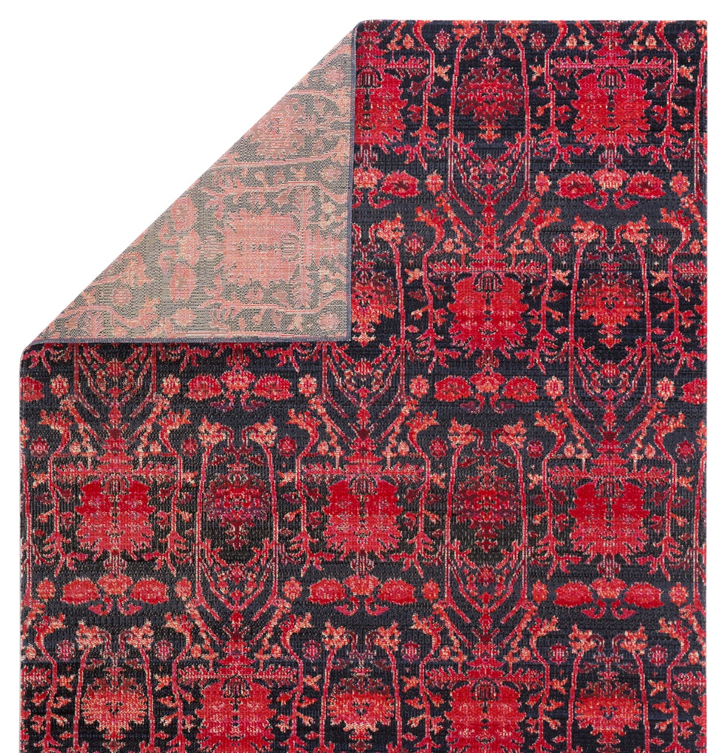 Tranquility Radiance Indoor/ Outdoor Trellis Red/ Blue Area Rug