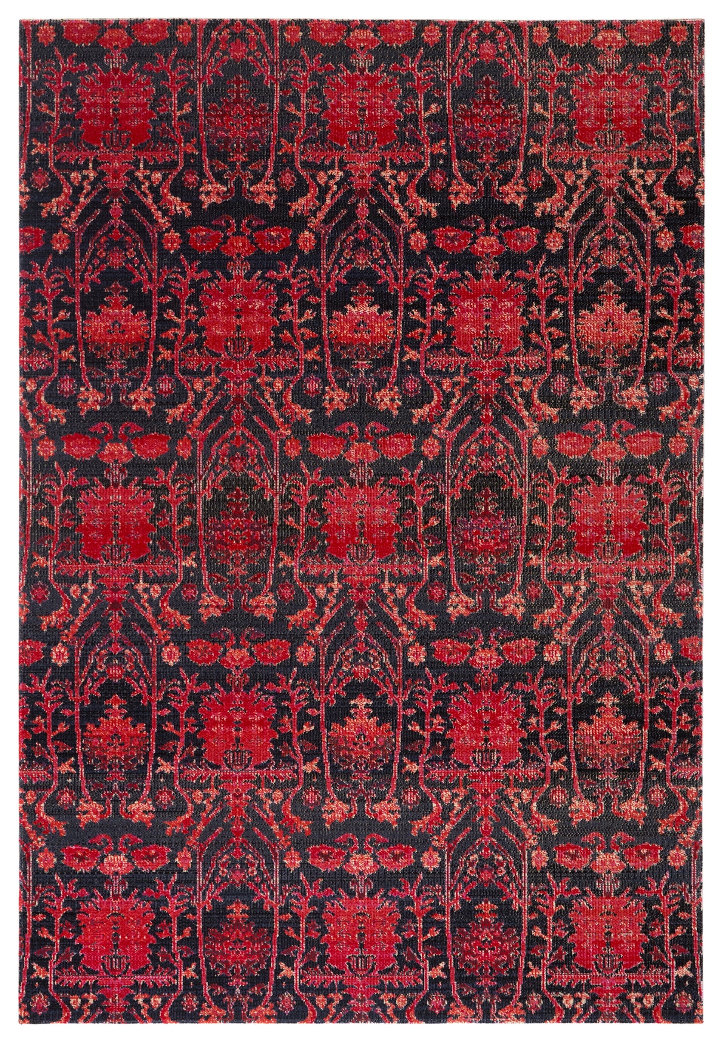 Tranquility Radiance Indoor/ Outdoor Trellis Red/ Blue Area Rug