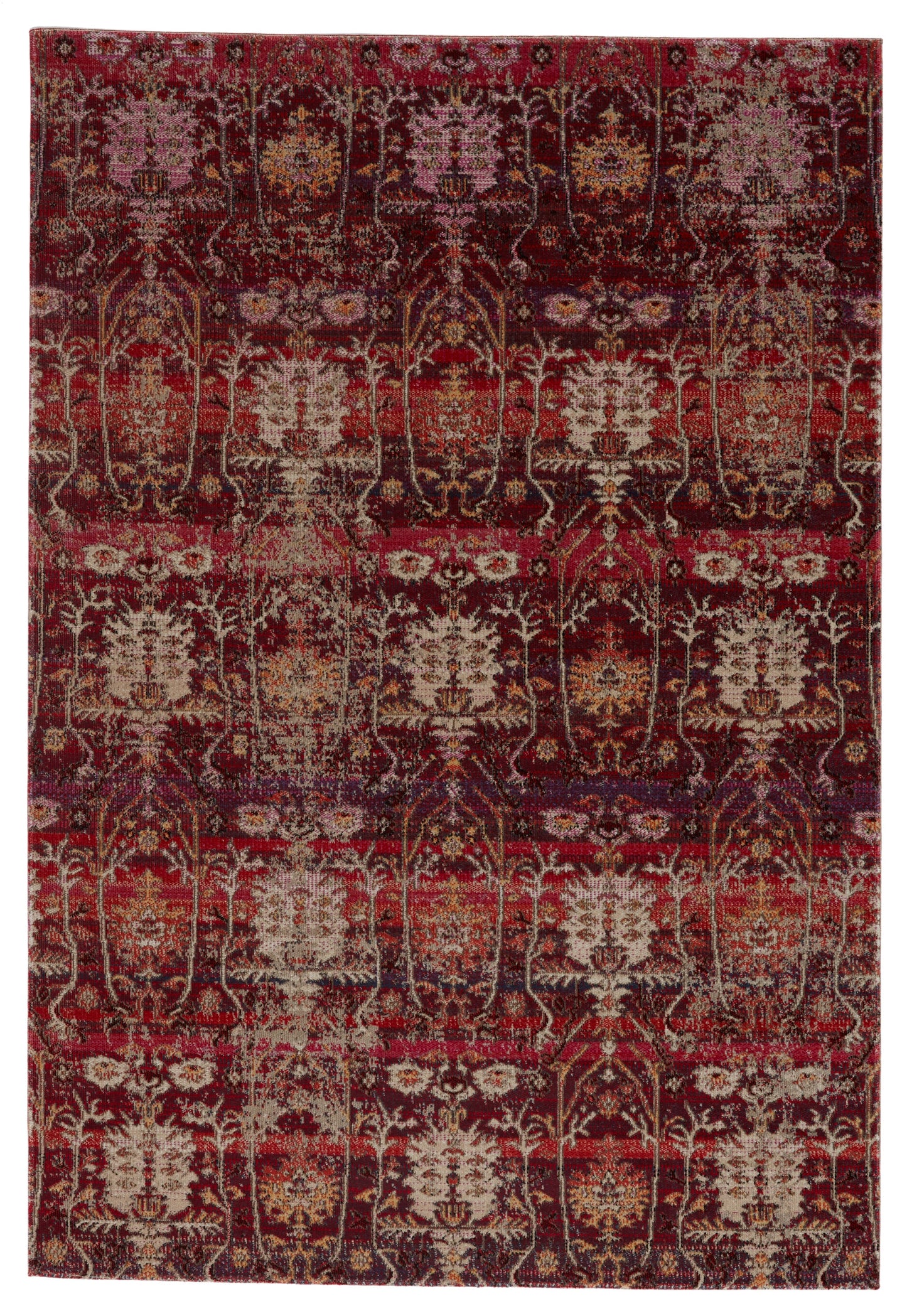 Tranquility Radiance Indoor/ Outdoor Trellis Red/ Beige Area Rug