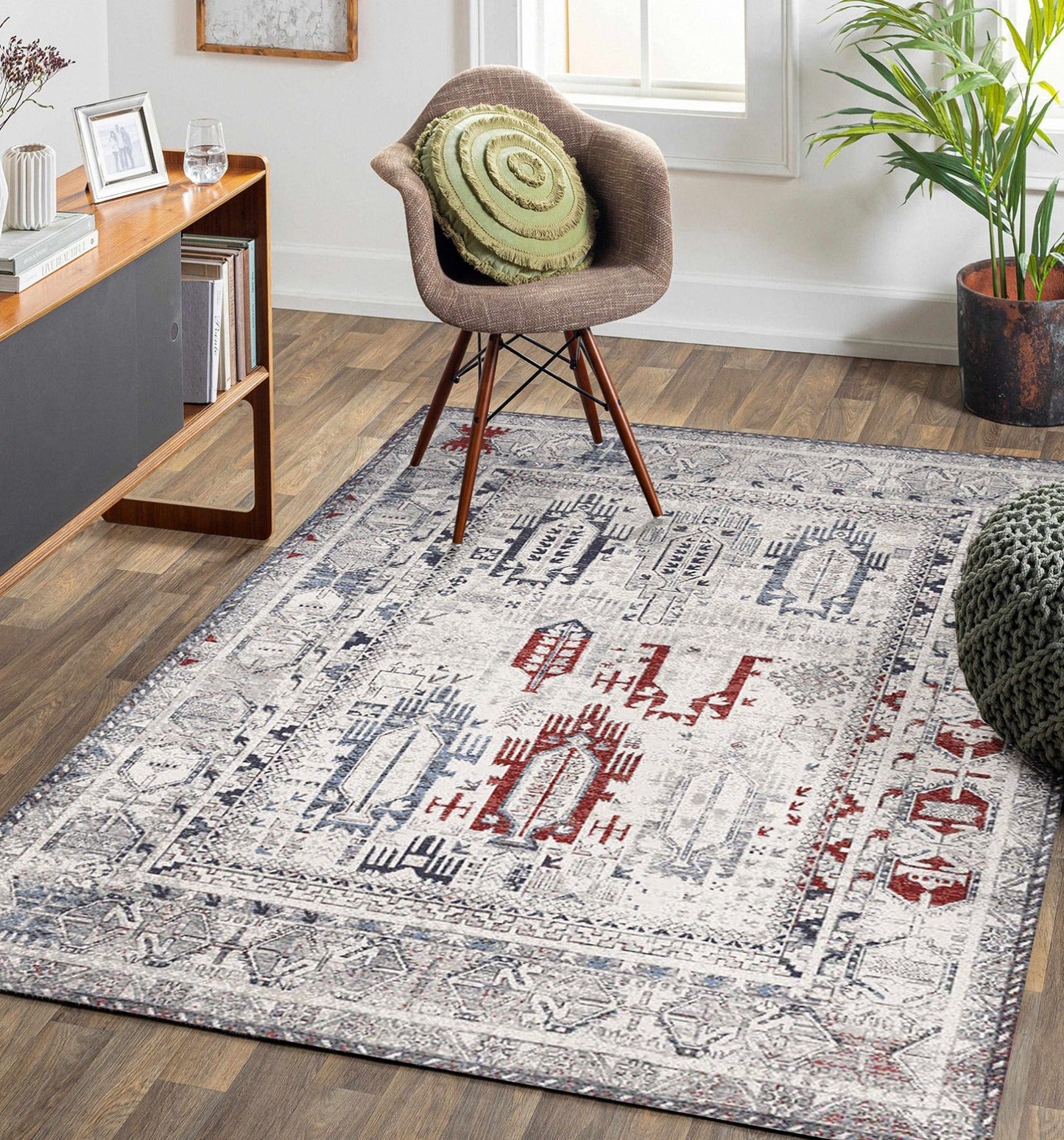 Frosted Elegance - Machine Washable Area Rug