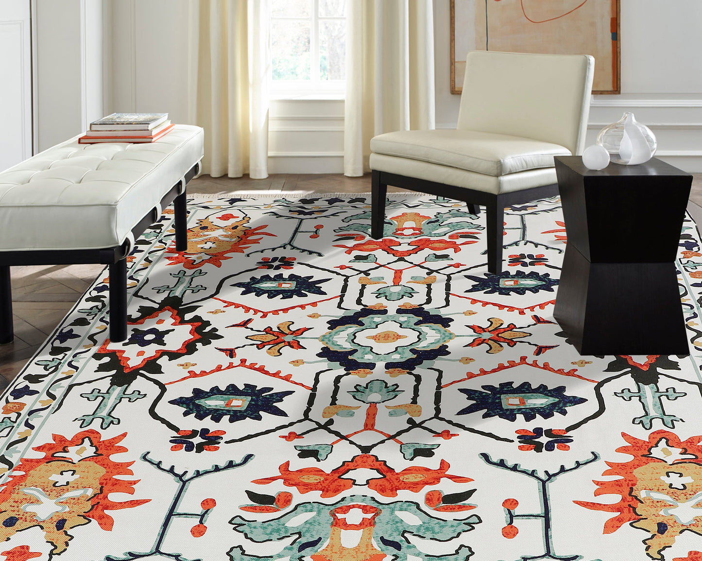 Kaleidoscope Dream - Machine Washable Tassel Area Rug