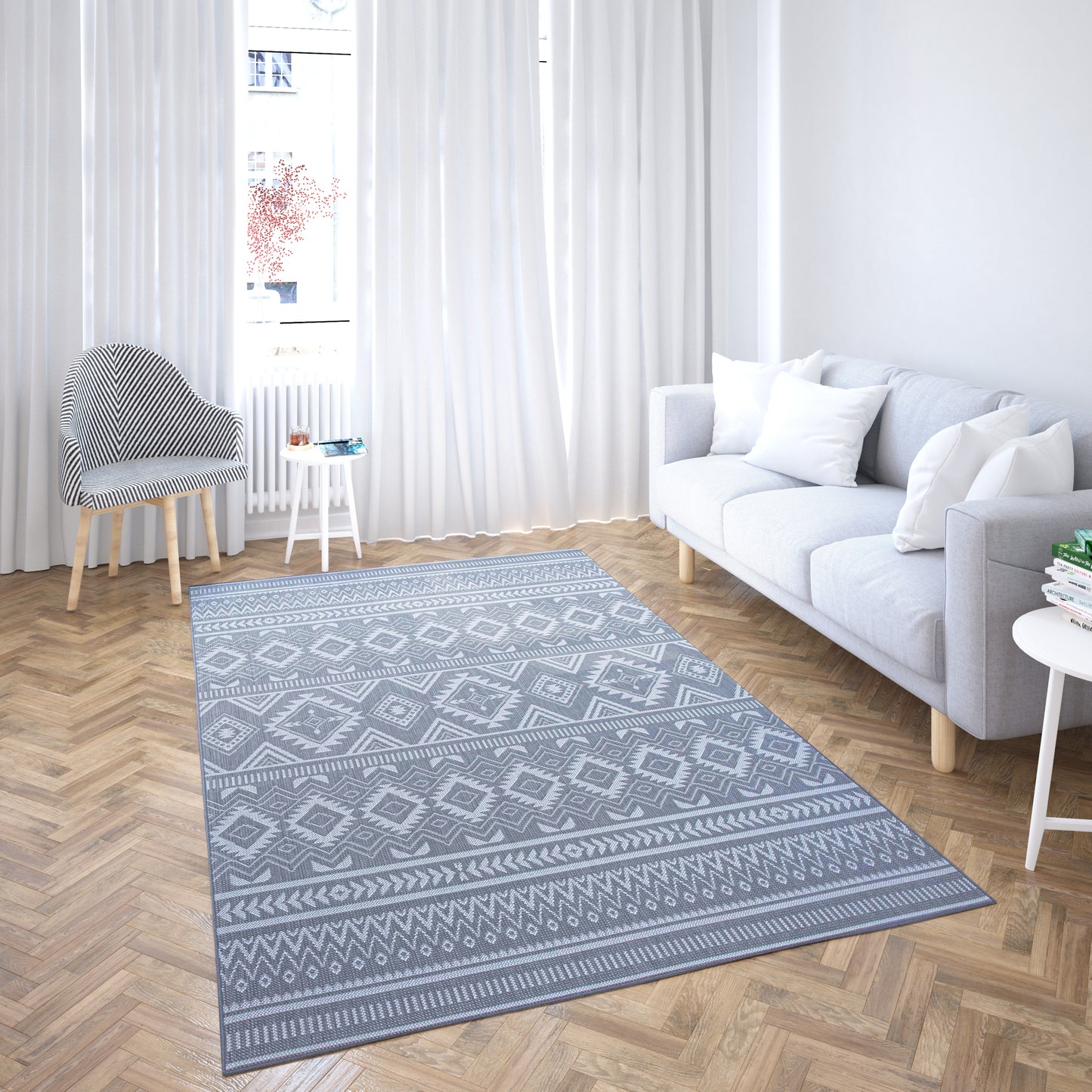 Misty Morning - Machine-Washable Indoor/Outdoor Rug